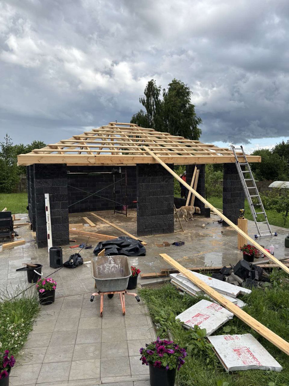 Монтаж мягкой кровли а.г.Ольгово